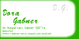 dora gabner business card